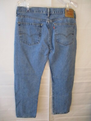 Levi's 505 Cotton Blend 36 x 30 Med Rinse Regular Fit Straight Leg Blue Jeans