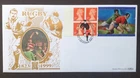 GB Benham Gold 1999 4x1st Rugby Booklet Pane on First Day Cover, Belfast S/H/S