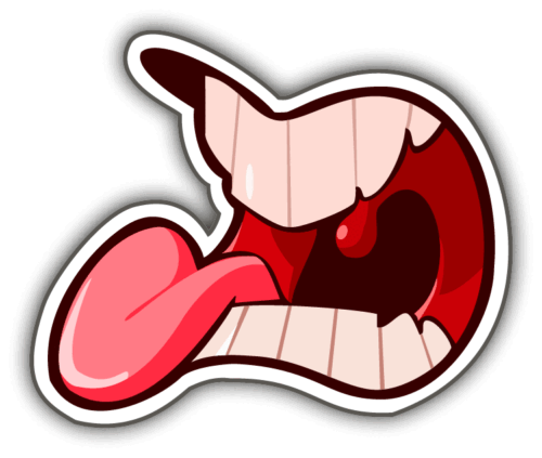 Cartoon Screaming Mouth Car Bumper Sticker Decal | eBay Cartoon Screaming Mouth Car Bumper Sticker Decal | eBay