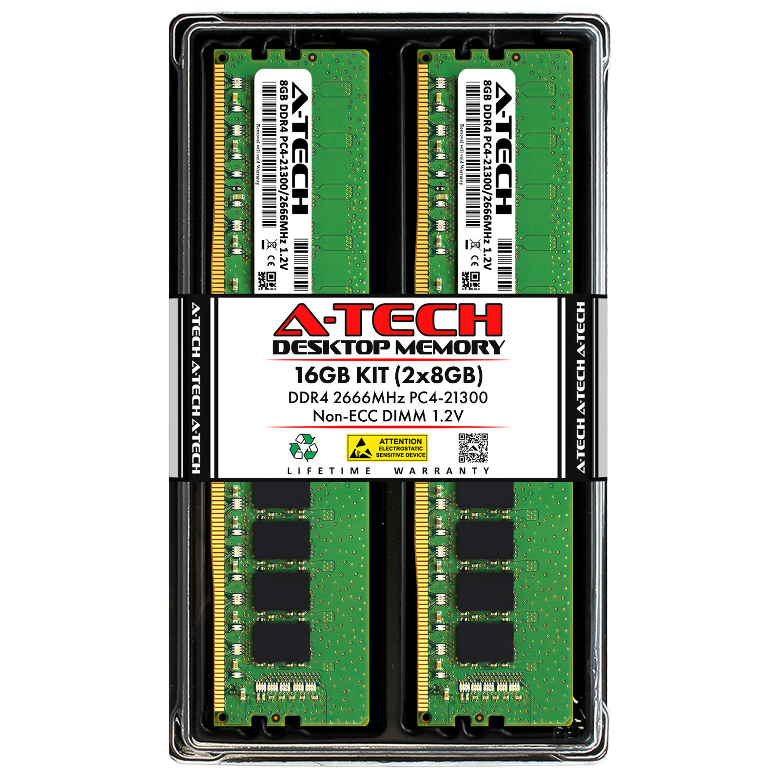 エバニュー A-Tech 32GB (2x16GB) RAM ASUS S340MF用 DDR4 2666MHz PC4-21300 ノンECC  DIMM 1.2V デスクトップメモリ アップグレードキット