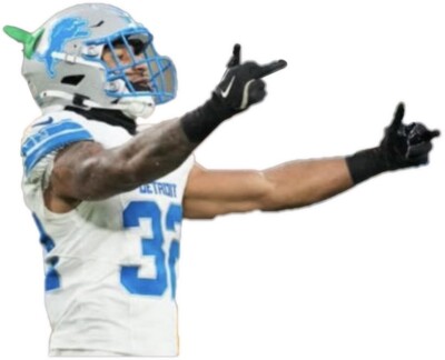Detroit Lions Brian Branch Double Bird Sticker
