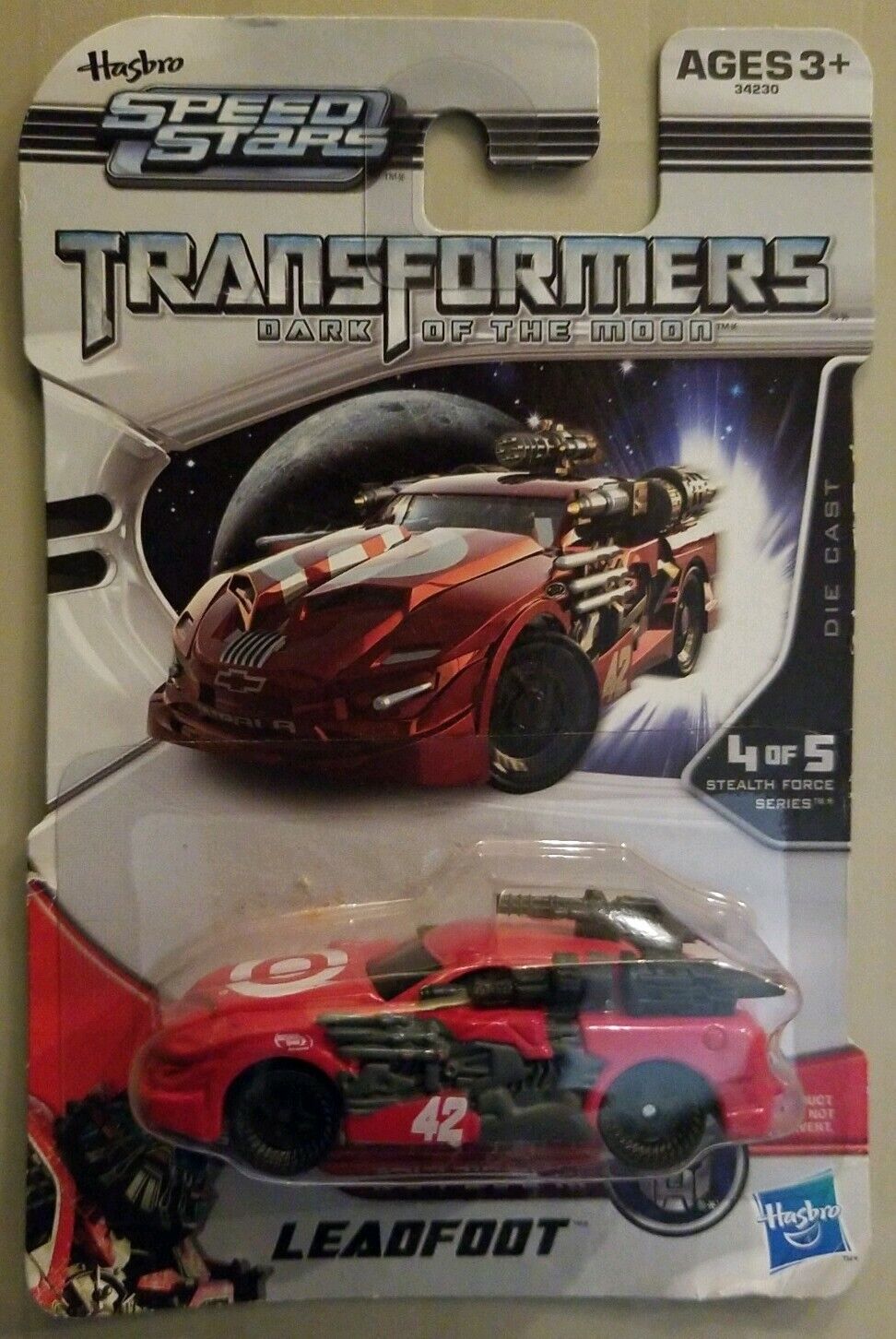 2011 Hasbro Speed Stars Transformers Dark Of The Moon Leadfoot Impala Red Tar...