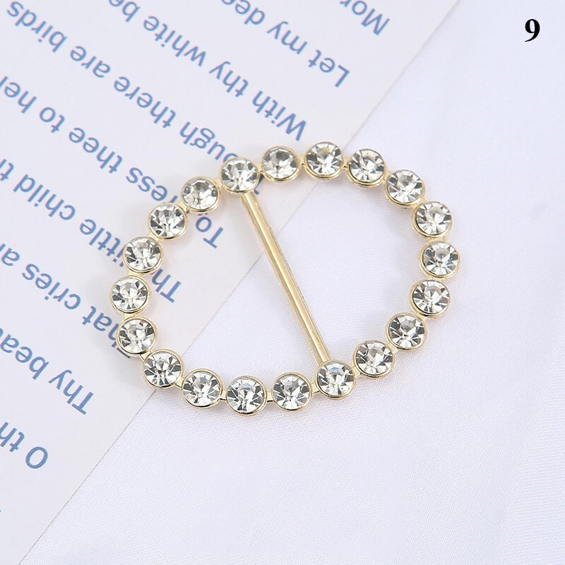 Pearl Rhinestone Buckle Corner Knot Buckle Ring Waist Buckle Light Luxury η - Image 4 of 4