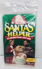 90s Drawstring Santas Helper Sack Vintage Christmas Gift Bag 32  x40  Poinsettia