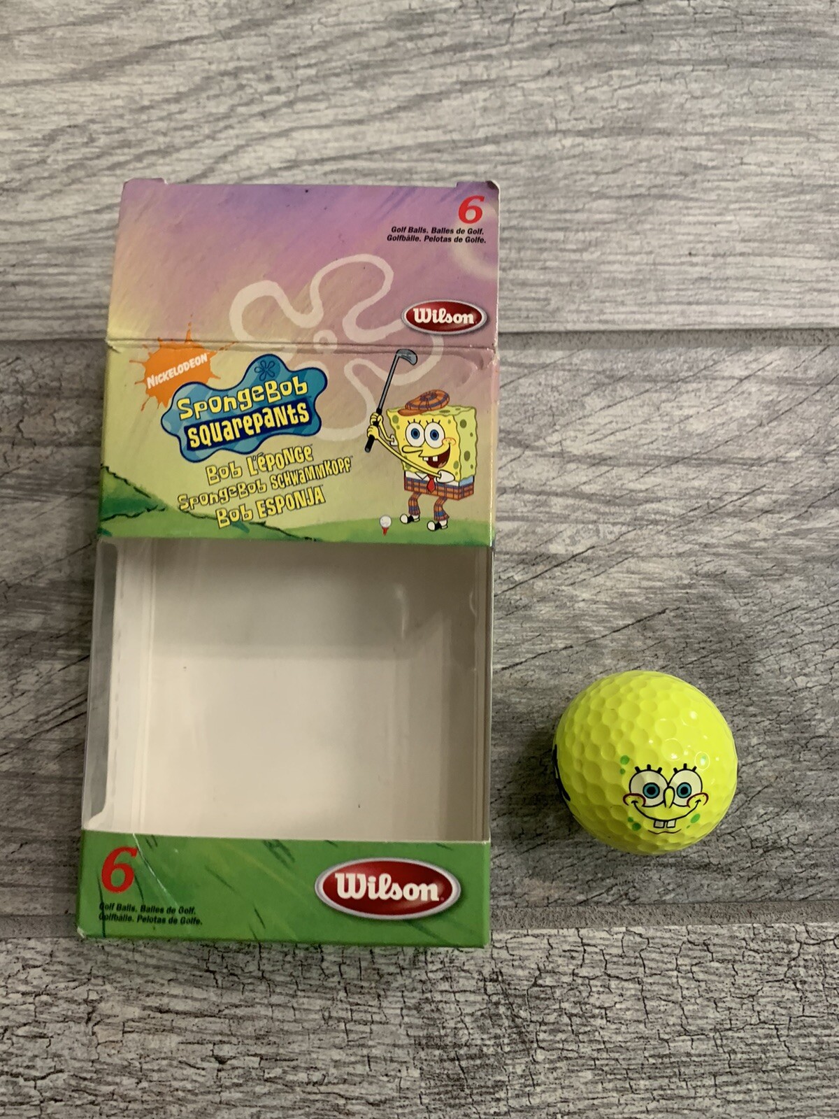 Wilson SpongeBob Squarepants Golf Ball One Only Nickelodeon Yellow