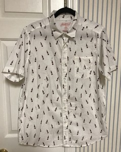 beer button up shirt