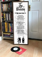 JOY DIVISION NO LOVE LOST POSTER,LYRIC SHEET, WARSAW, DISORDER.