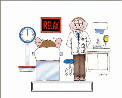 OBGYN Doctor Male Cartoon Character Personalized Matted Print Series 1 ...