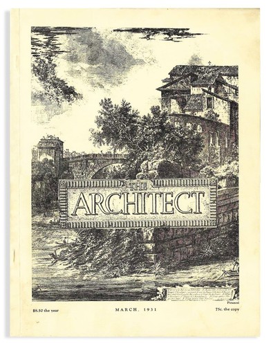 1931 MARCH THE ARCHITECT MAGAZINE - VERY GOOD - Picture 2 of 14