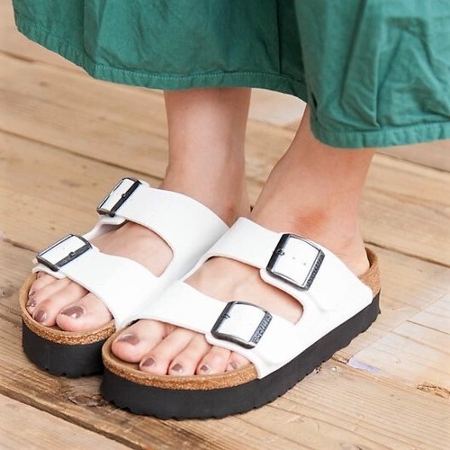 PAPILLIO ARIZONA PLATFORM WOMEN SLIPPERS PATENT WHITE | eBay