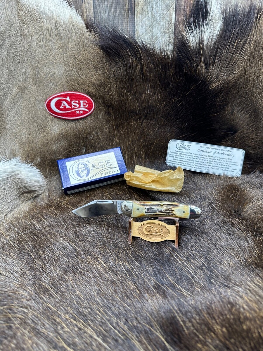 vintage an・an no.30 1992 Case Classic 53043 1/2 Serpentine Whittler Knife Stag Handles