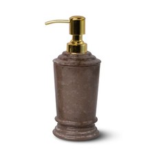 Marble Soap Lotion Dispenser for Bathroom, Countertop Sinks Fantasy Brown, 1 Pcs