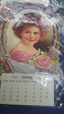 4) Gallery Graphics 1997 Calendar W/magnet Small Victorian Repro