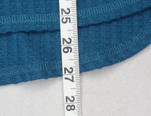 Chaser Waffle Hoodie Pullover Teal Blue Long Sleeve Thermal Knit Women's Size XS - Picture 14 of 20