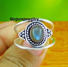 Labradorite Gemstone ring 925 sterling silver handmade Gift US size 5 to 10