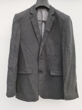 Simon Carter London Black 100% Linen Blazer 40r Market Jacket Coat Light Summer 