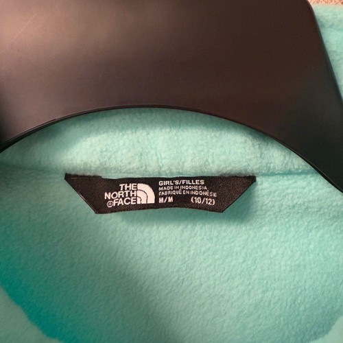 The North Face Girls Size Medium full zip fleece jacket aqua - Picture 3 of 5