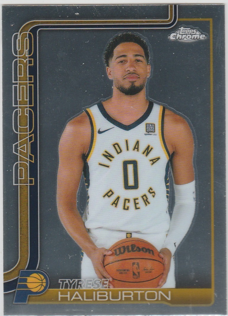 TYRESE HALIBURTON 2025-26 Topps Chrome Variation SSP IND Pacer #3
