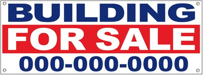 #ad Custom BUILDING FOR SALE Vinyl Banner Sign With Grommets wrb Various Sizes $129.99