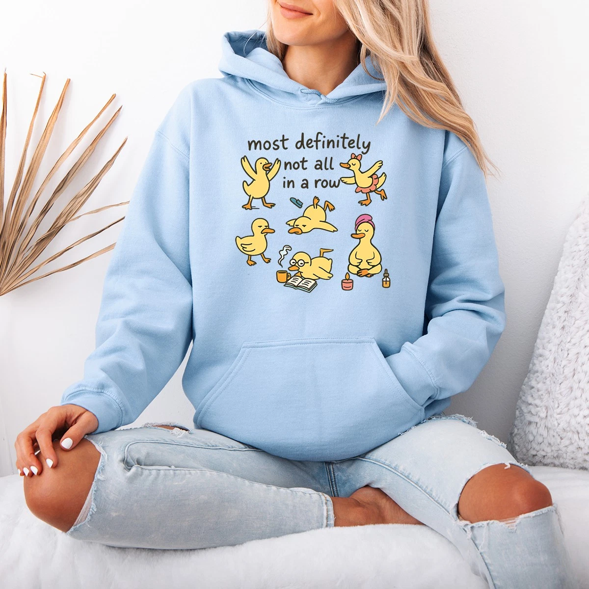 Most Definitely Not All In Womens Hoodie Funny Duck Humor Gift For Her