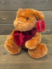 Valentines Day Plush Teddy Bear With Red Velvet Heart  Bow