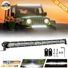 20inch Chrome Led Light Bar 400w Single Row Slim Spot Flood Combo Truck Utv Atv 20inch Chrome Led Light Bar 400w Single Row Slim Spot Flood Combo Truck Utv Atv
