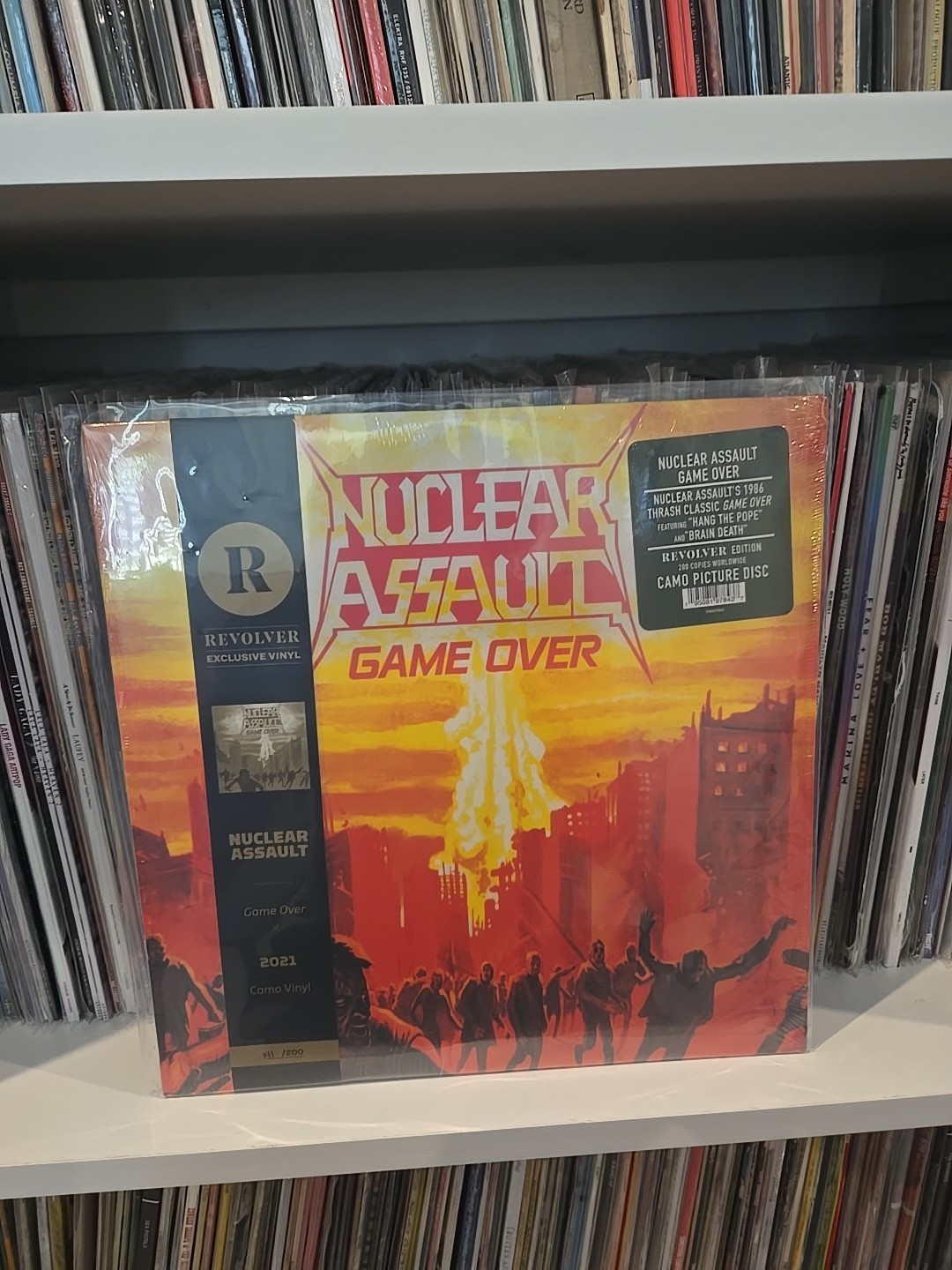 Nuclear Assault ‎– Game Over 2021 Camo Pic Disc - Sealed New - Vinyl Record LP