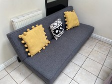 Habitat Patsy Fabric 2 Seater Clic Clac Sofa Bed Charcoal - Excellent Condition