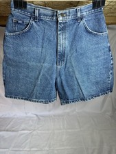 Vintage Lee Originals Women's Blue Denim Wide Leg High Waist Shorts Size 16M