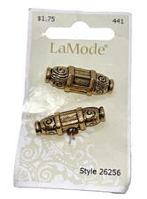 La Mode Antique Gold Toggle 1 1/4" 32MM Sewing Buttons Style 26256 New