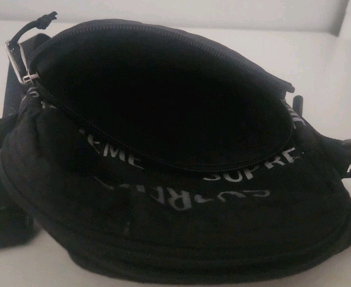 FW16 Supreme 3M reflective repeat black shoulder bag Cordura fabric Rare thumbnail 8