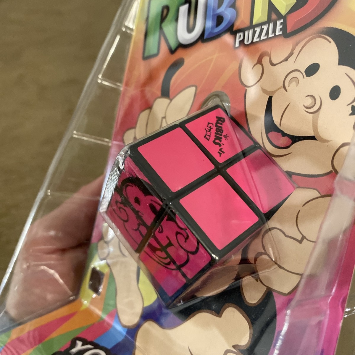 2体セット　モンキー2Dリペイント RARE ORIGINAL RUBIK'S JR JUNIOR 2x2 MONKEY PUZZLE CUBE TOY! 2008