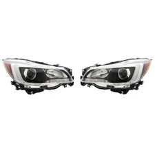 Halogen Headlight For Subaru Legacy/Outback 2015-2017 Black Projector Left+Right