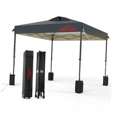Pop Up Canopy, Easy Up Canopy Tent, Heavy Duty Tents for Parties, 12x12 Gray