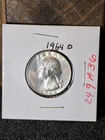 1964 D Washington Quarter 90% Silver