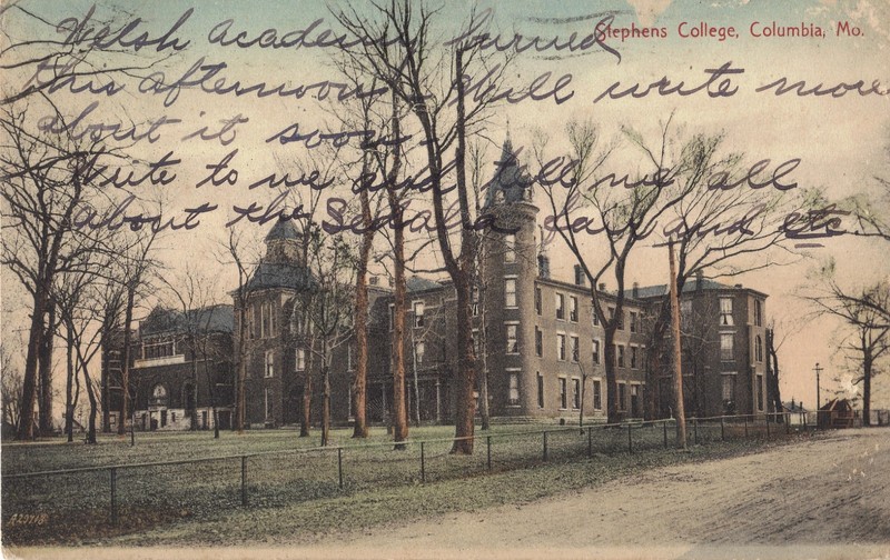 Columbia MO Stephens Collage 1907 UDB Postcard *