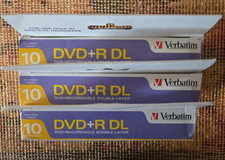 3x 10-PK Verbatim Dual Layer DVD R DL 2.4x, 8.5GB, 240 Mins 95166 Cakebox NEW