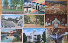 Lot of 9   ALABAMA        Vintage   Postcards    ca.1930's-1970's