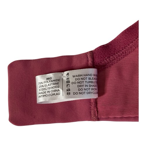 Intimo Smooth Miracle T-Shirt Bra Sz 14D 36D Underwire Padded 3 Hook 3720 Pink - Picture 5 of 10