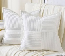 WHITE pillow covers 20x20 set of 4 BRAND NEW  