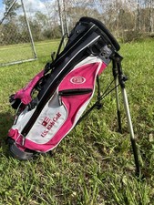 *MINT/NEW* U.S. KIDS GOLF ULTRALIGHT 45 JUNIOR GIRLS STAND BAG - PINK/AGES (5-7)