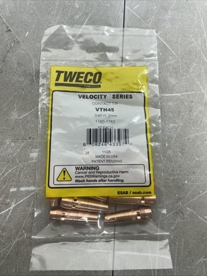 10 pk genuine TWECO VTH45 Velocity Series CONTACT TIPS ---- 1160-1763