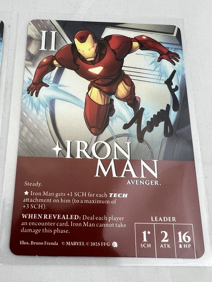Marvel Champions LCG Gen Con 2025 LE Civil War Promos Cards Iron Man - SIGNED - Image 2 of 3