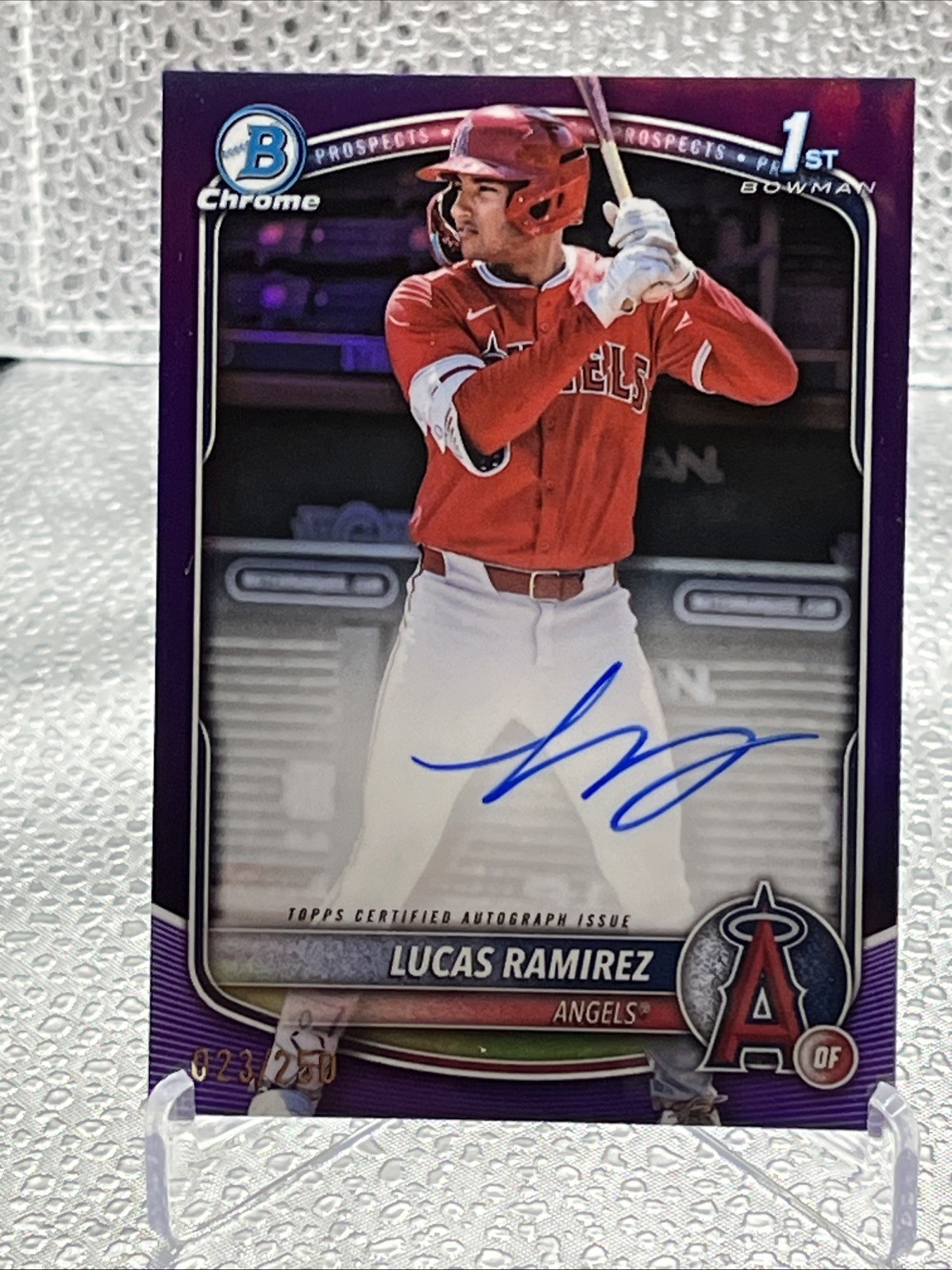 2025 Bowman - Chrome Prospect Autographs Lucas Ramirez #CPA-LR Purple  /250 