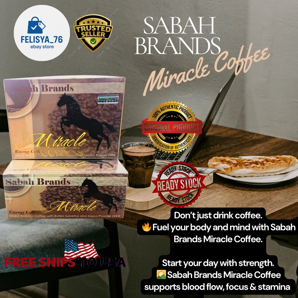 Miracle Coffee Sabah Brands - Energy Booster For Men and Women  20 Sachets (new) - Image 4 of 4