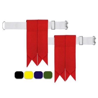 KILT EMPORIUM Adjustable Kilt Flashes for Men – Plain & Tartan with Heavy Buckle