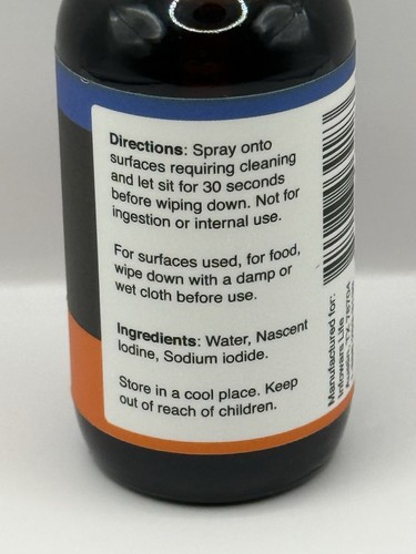 3x Infowars Life Nascent Iodine Surface Spray High Powered Cleaning Agent - Picture 3 of 5