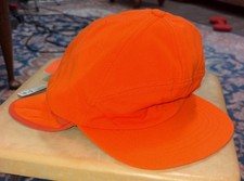 Vtg LL Bean Gore-Tex Thinsulate Hunting Hat Medium Orange Ear Flaps USA NEW NWT
