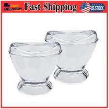 2 Pcs Glass Eye Wash Cup Clear Eye Flush Cup Portable Eye Washing Kit Rinse Tool