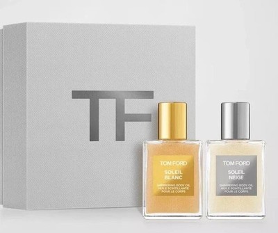 Tom Ford Soleil Blanc Shimmering Body OiL Duo, Blanc & Neige 1.5oz/45mL Each NIB